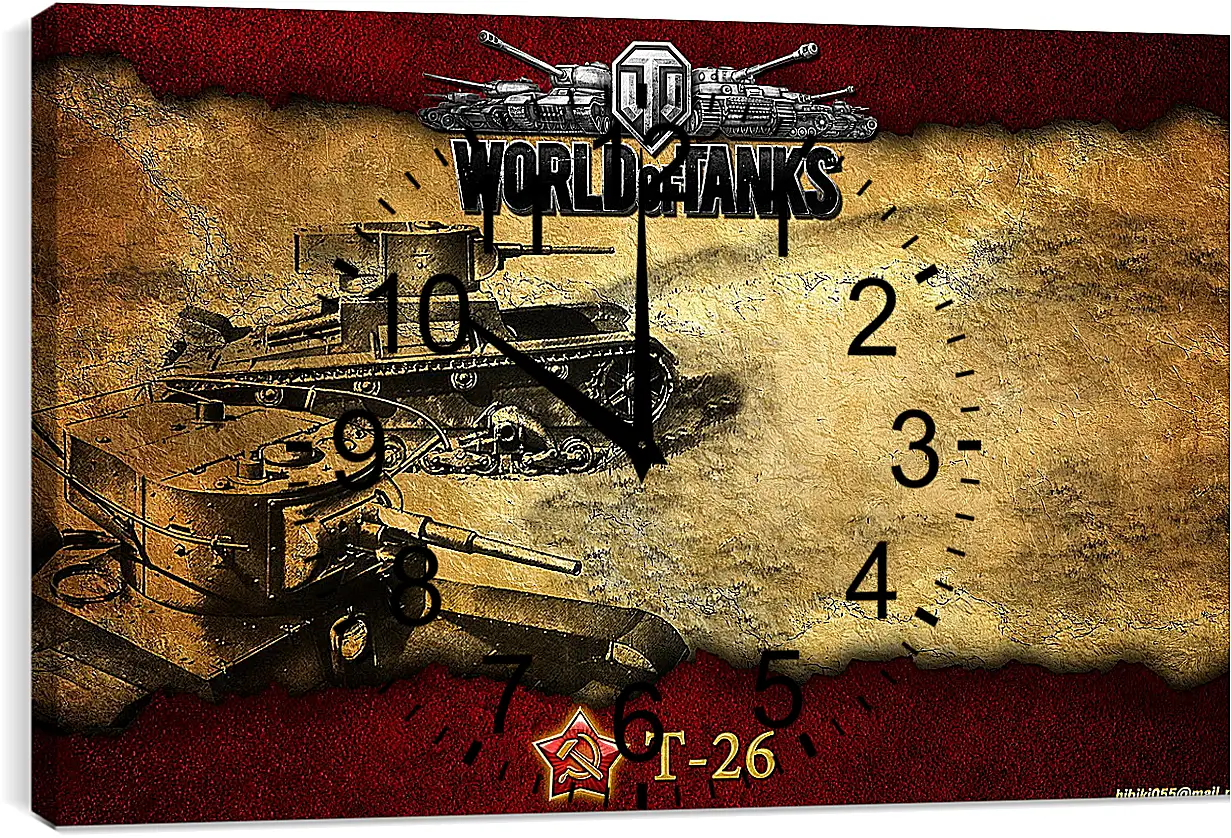 Часы картина - World Of Tanks