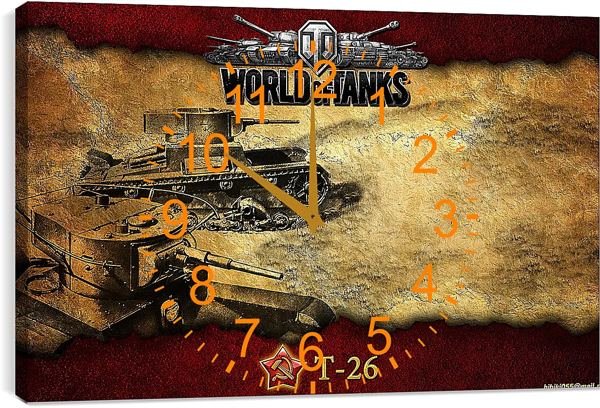 Часы картина - World Of Tanks