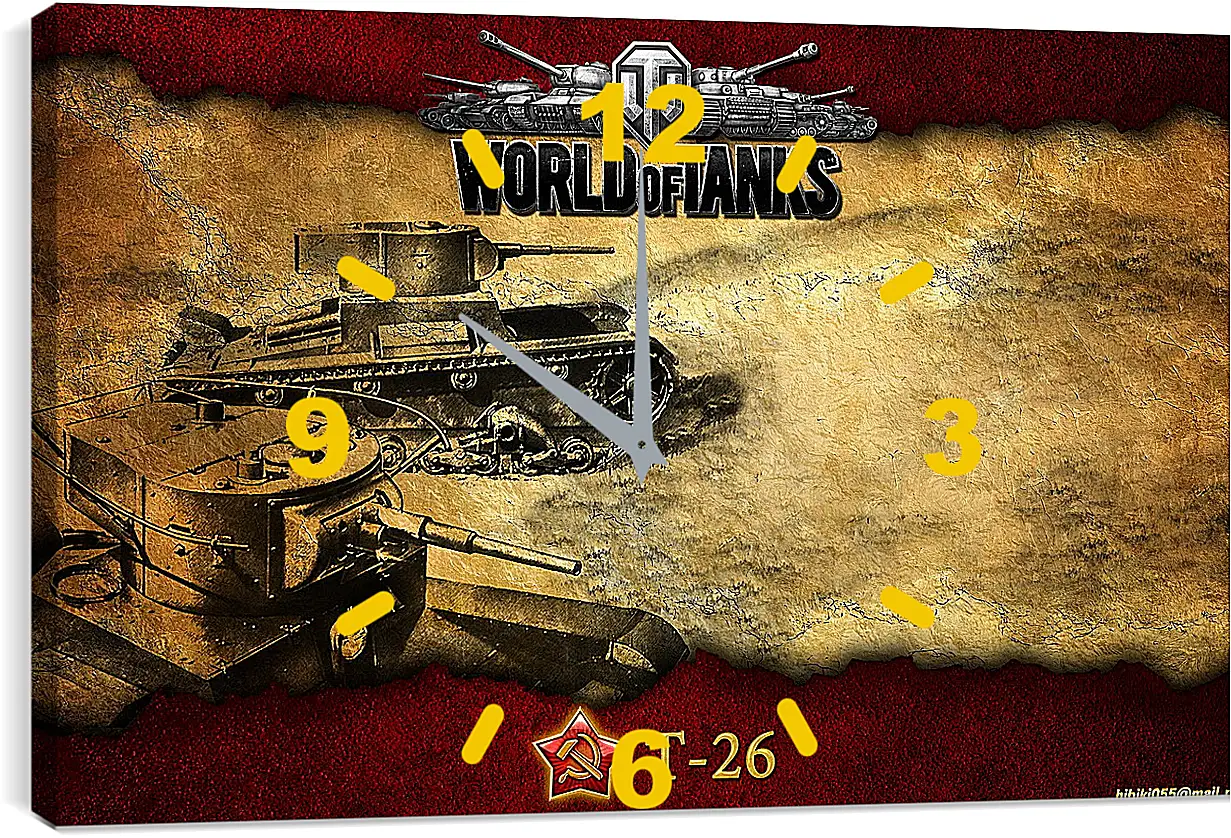 Часы картина - World Of Tanks