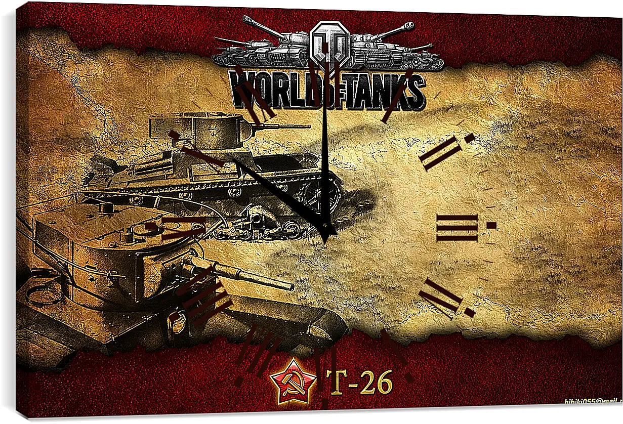 Часы картина - World Of Tanks