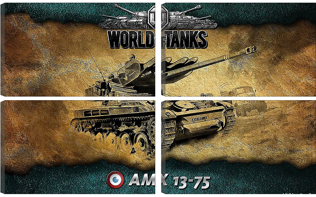 Модульная картина - World Of Tanks