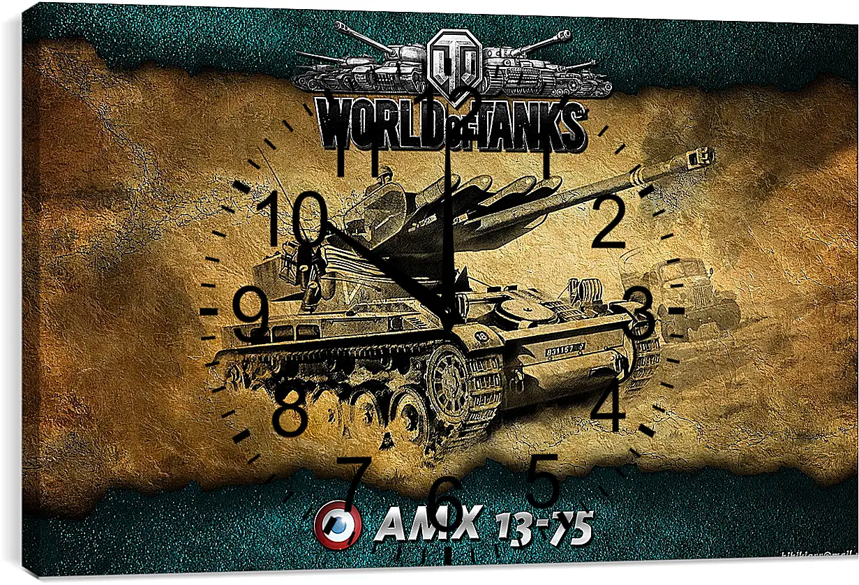 Часы картина - World Of Tanks