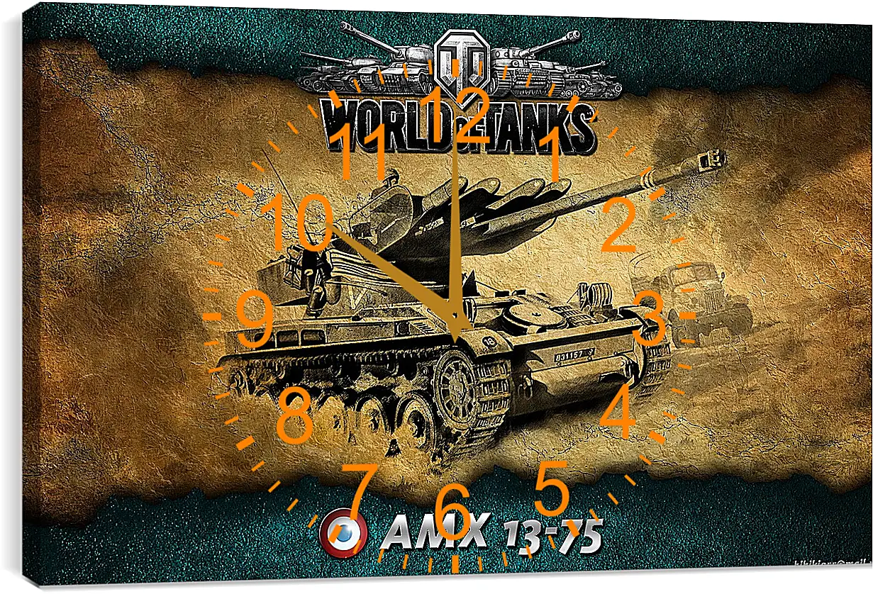 Часы картина - World Of Tanks