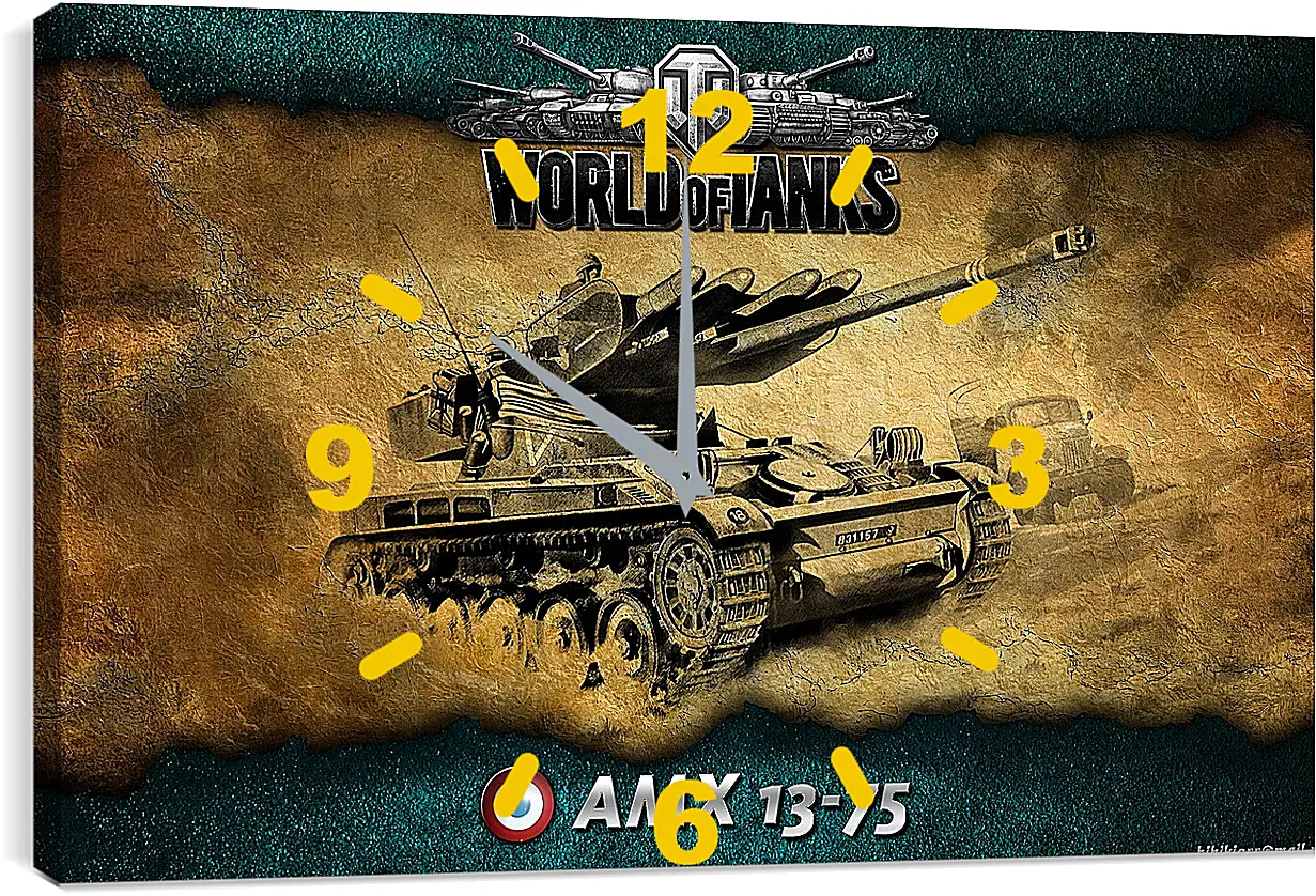 Часы картина - World Of Tanks