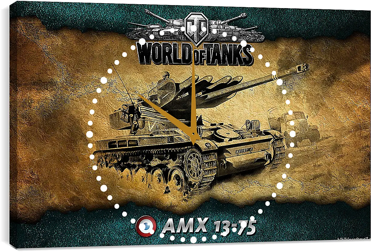 Часы картина - World Of Tanks