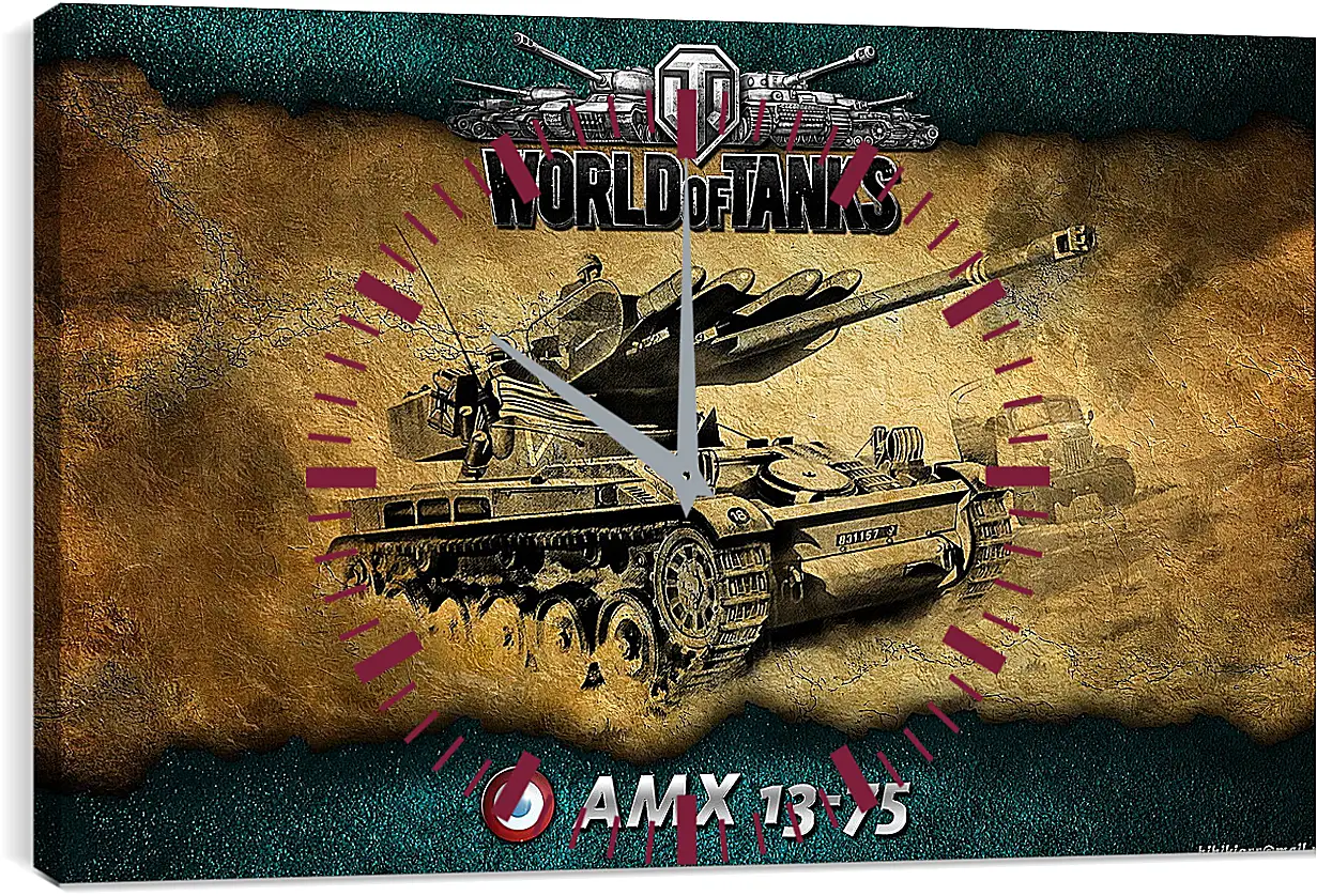 Часы картина - World Of Tanks