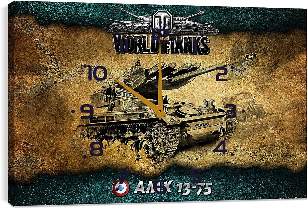 Часы картина - World Of Tanks