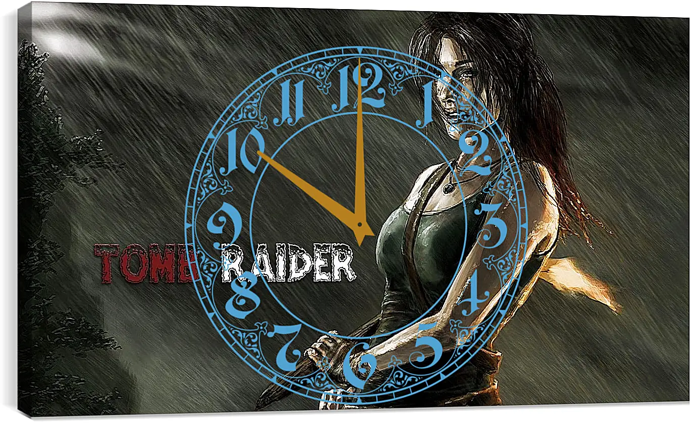 Часы картина - Tomb Raider