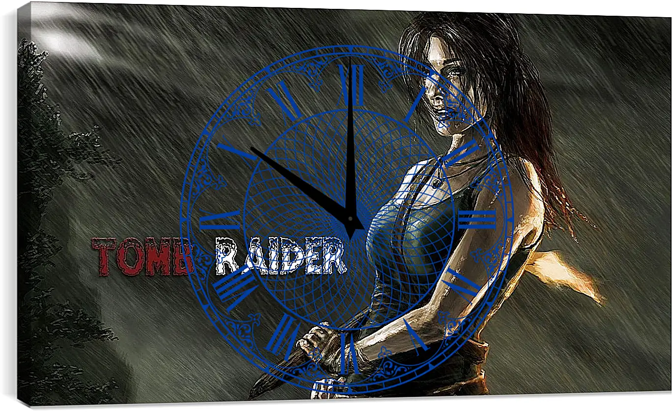 Часы картина - Tomb Raider