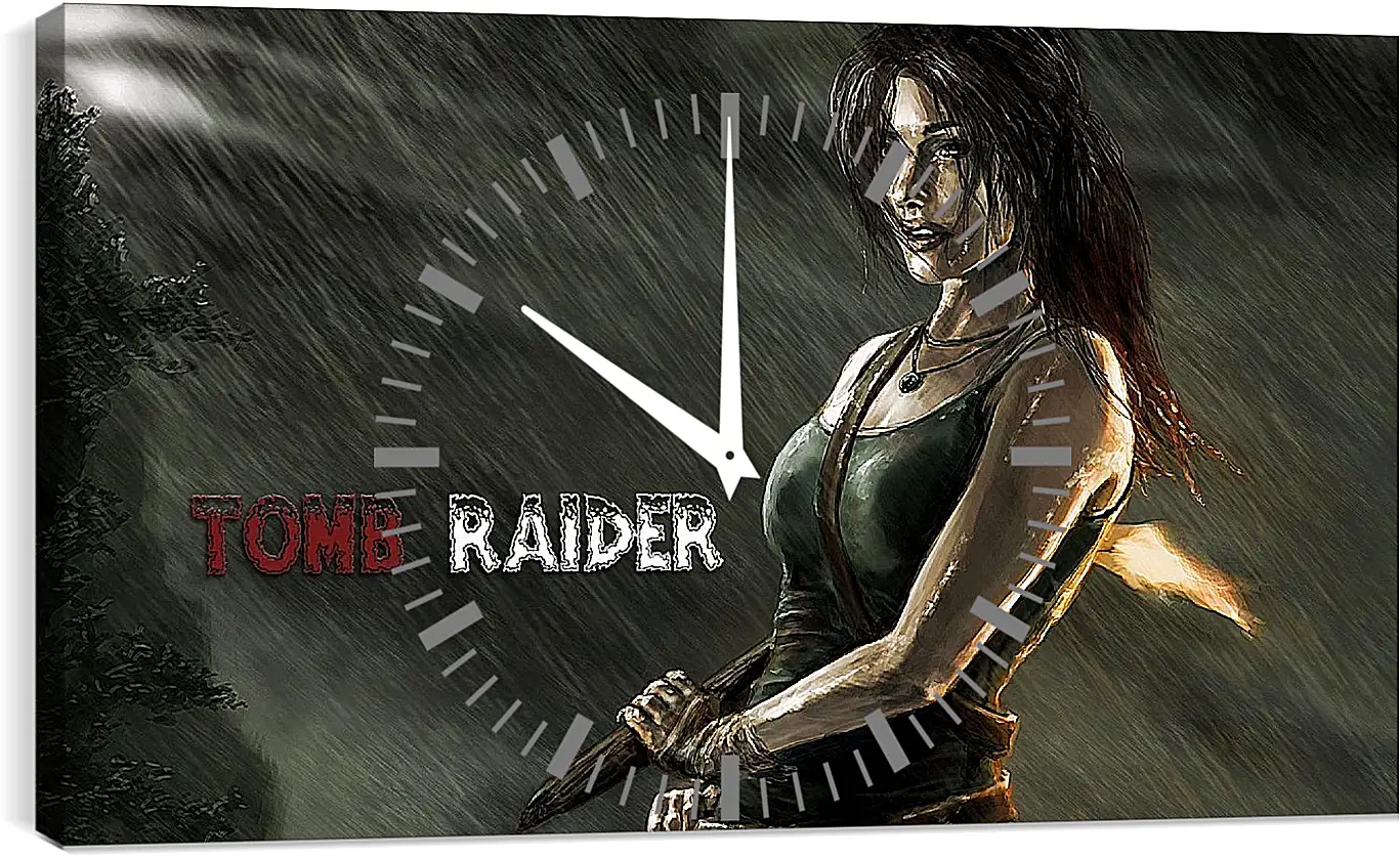 Часы картина - Tomb Raider