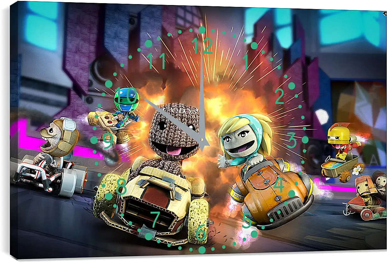 Часы картина - LittleBigPlanet Karting
