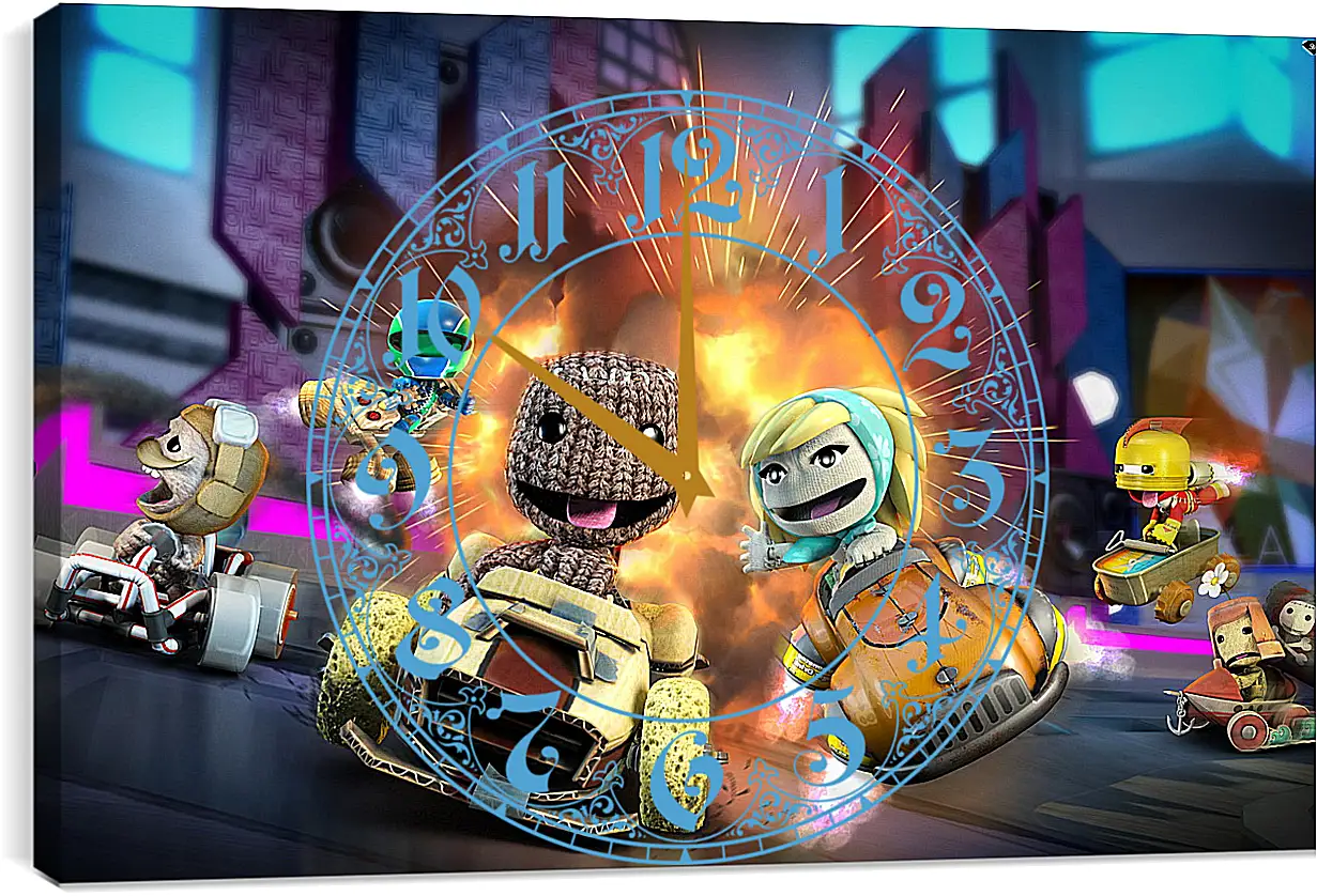 Часы картина - LittleBigPlanet Karting
