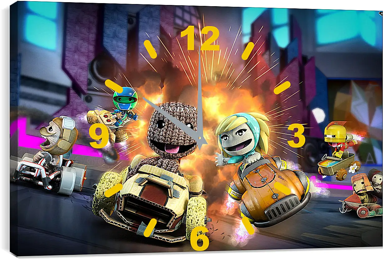 Часы картина - LittleBigPlanet Karting
