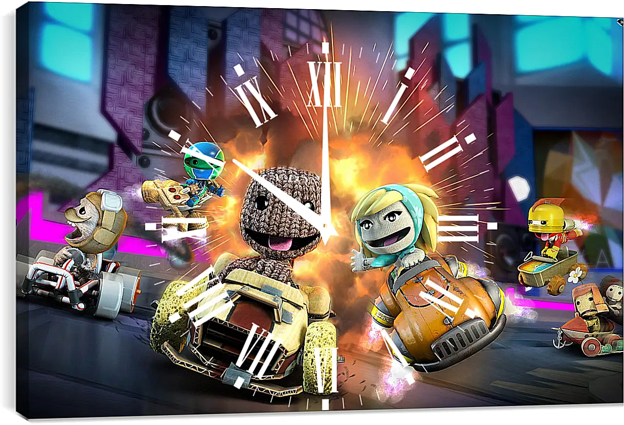 Часы картина - LittleBigPlanet Karting
