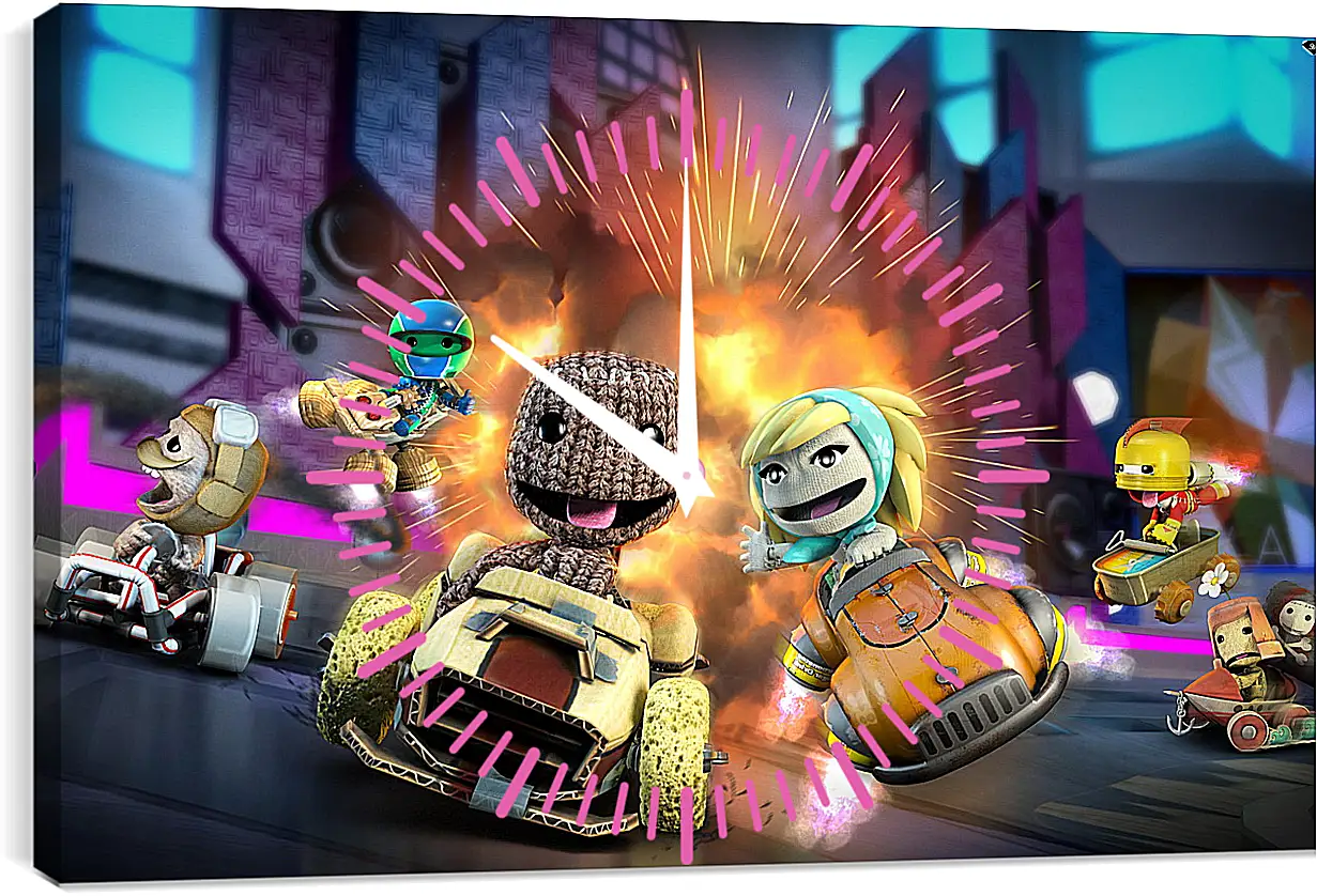 Часы картина - LittleBigPlanet Karting
