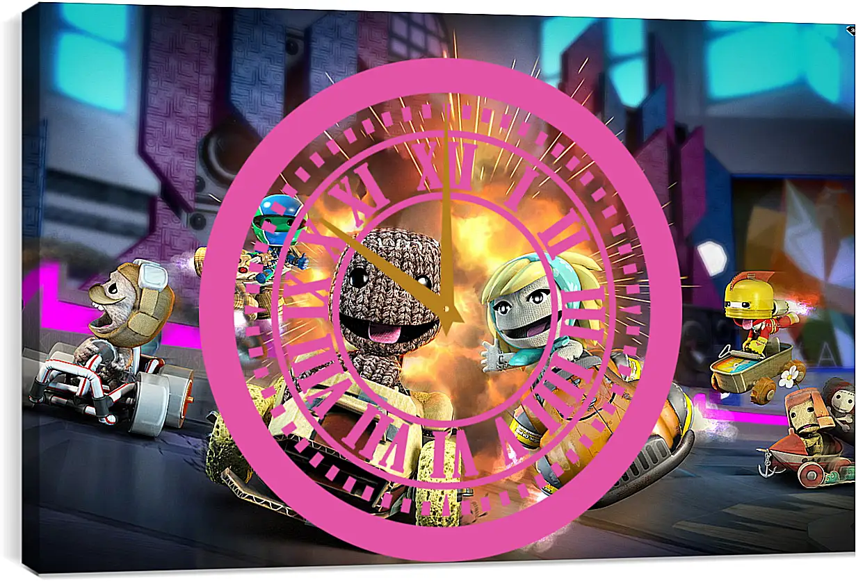 Часы картина - LittleBigPlanet Karting
