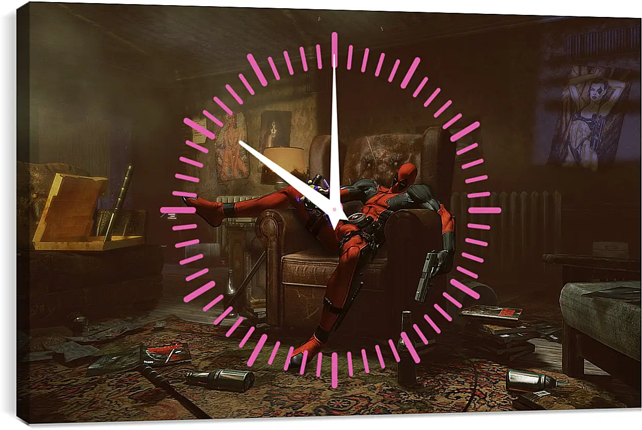 Часы картина - Deadpool
