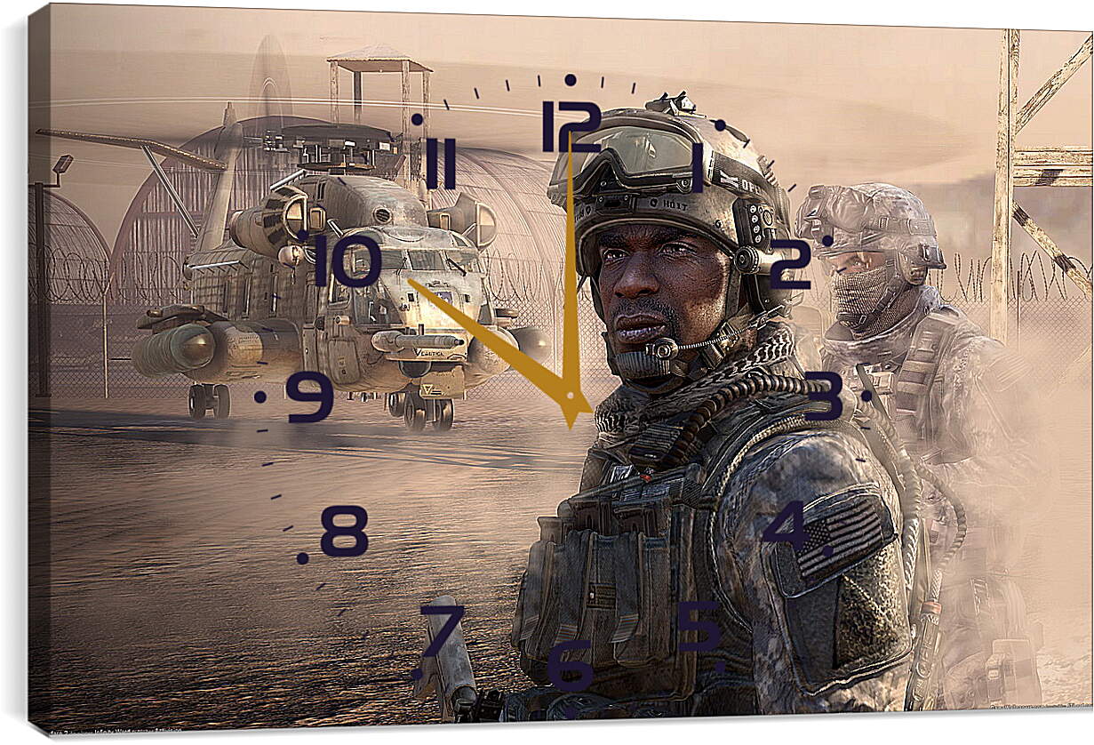Часы картина - Call Of Duty 4: Modern Warfare