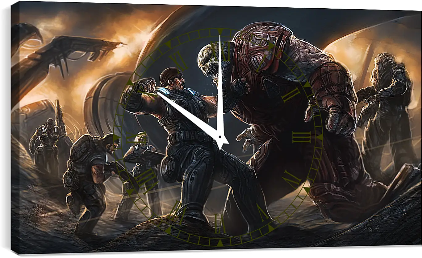 Часы картина - Gears Of War
