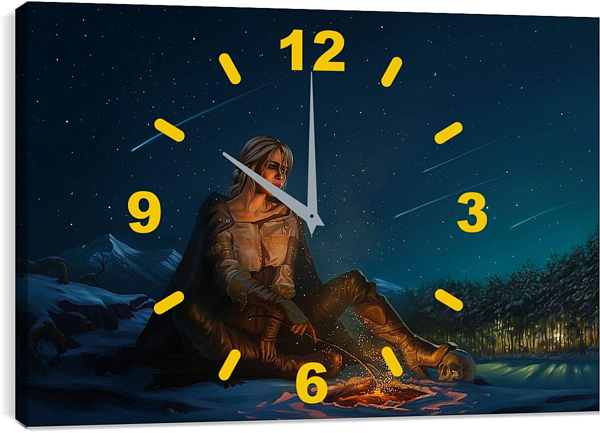 Часы картина - The Witcher (Ведьмак), Цирилла на привале
