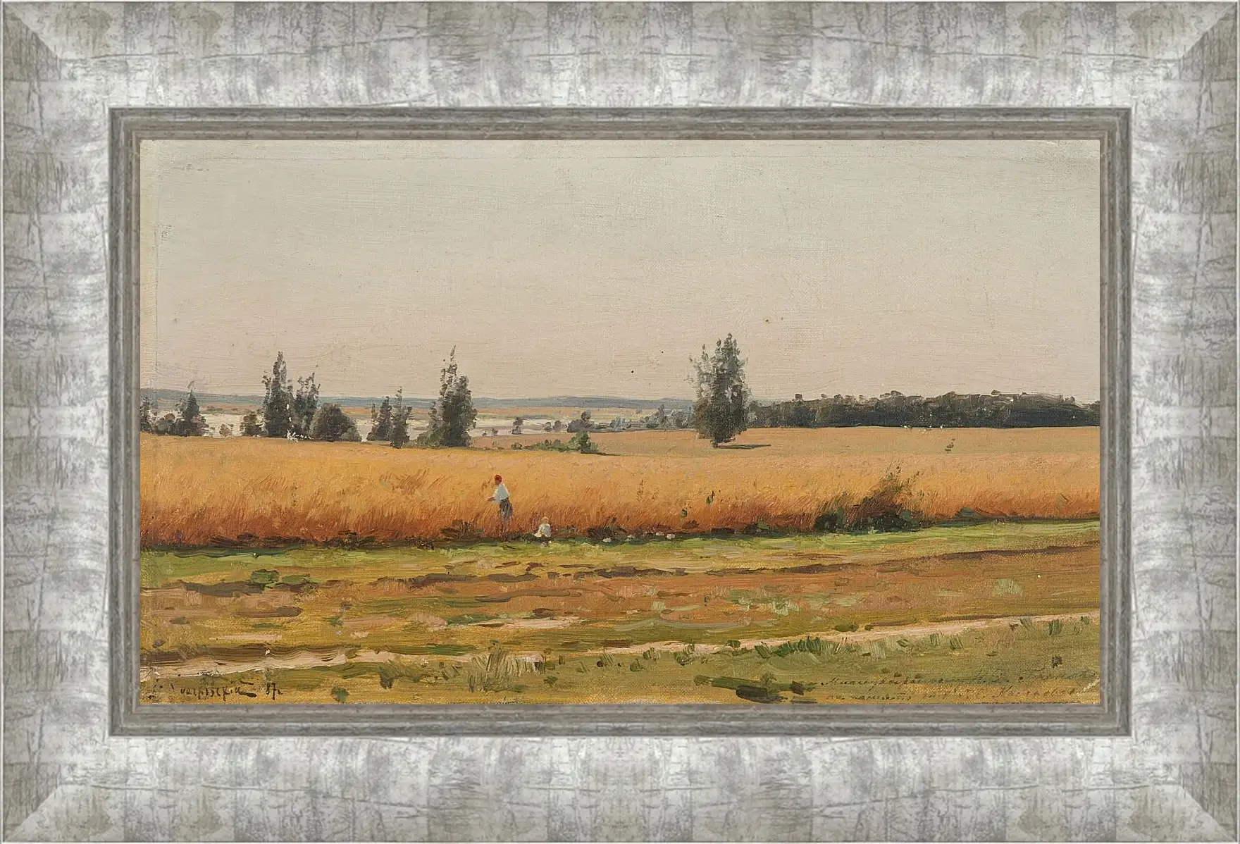 Картина в раме - Пейзаж. Иосиф Евстафиевич Крачковский