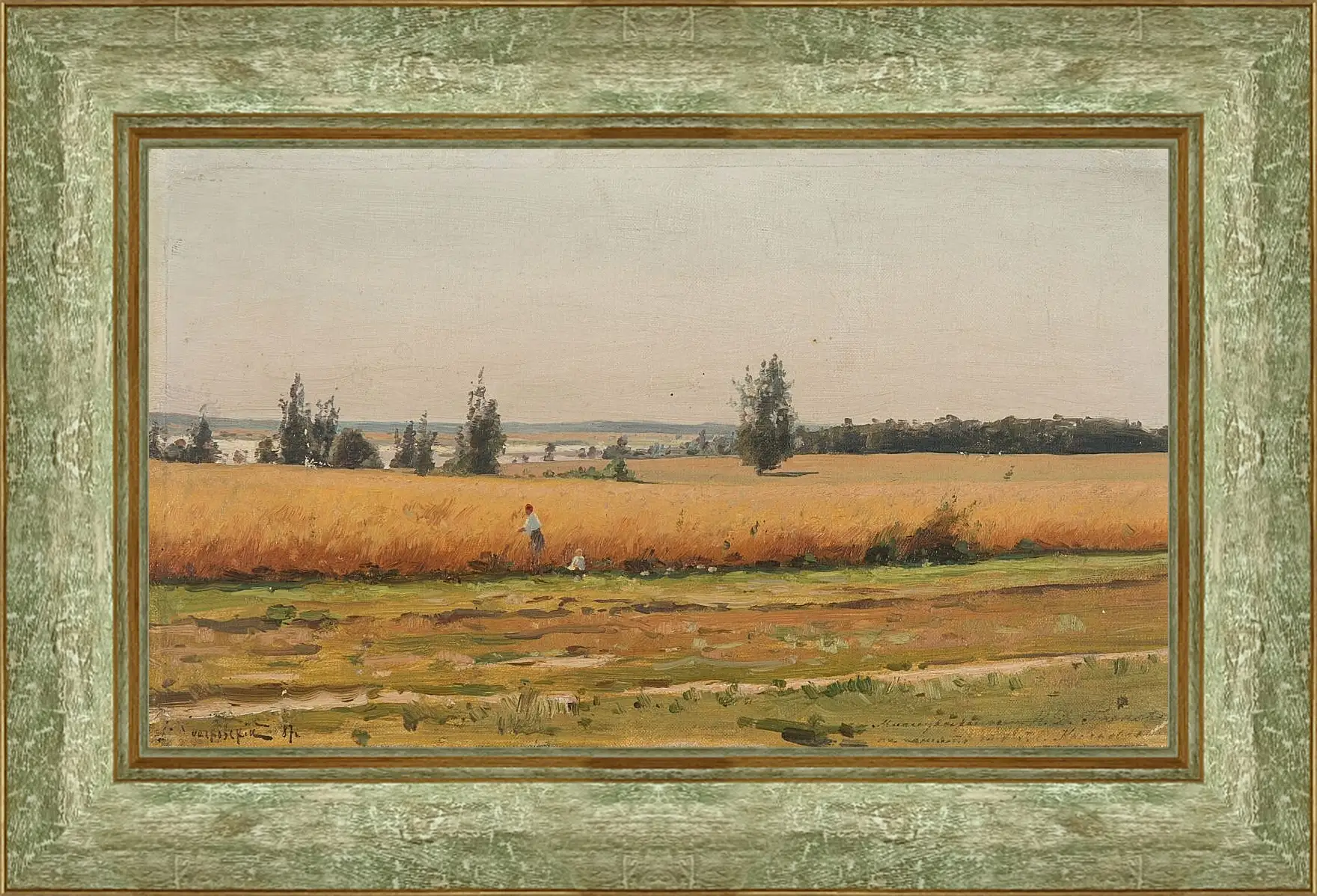 Картина в раме - Пейзаж. Иосиф Евстафиевич Крачковский