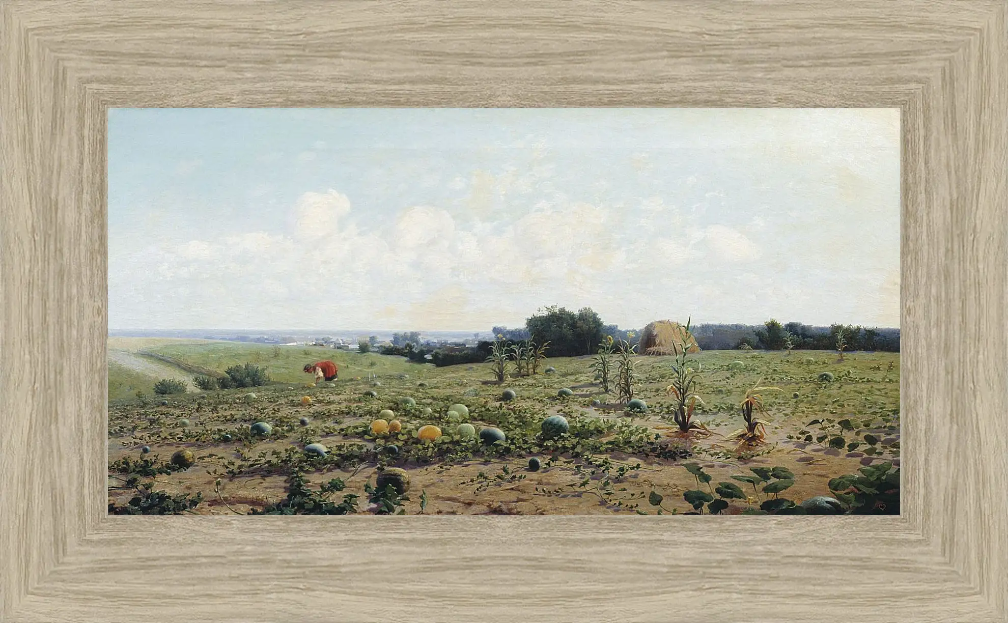 Картина в раме - Бахча. Иосиф Евстафиевич Крачковский