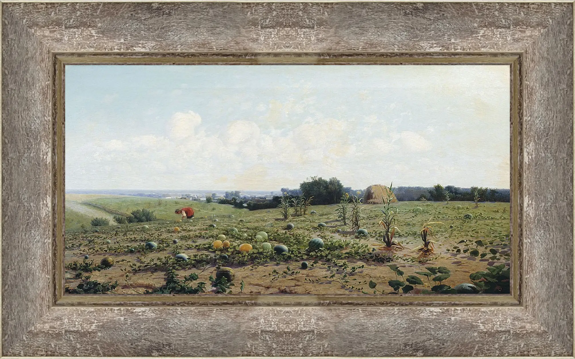 Картина в раме - Бахча. Иосиф Евстафиевич Крачковский