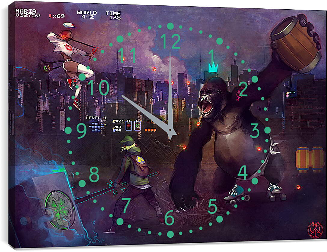 Часы картина - Donkey Kong
