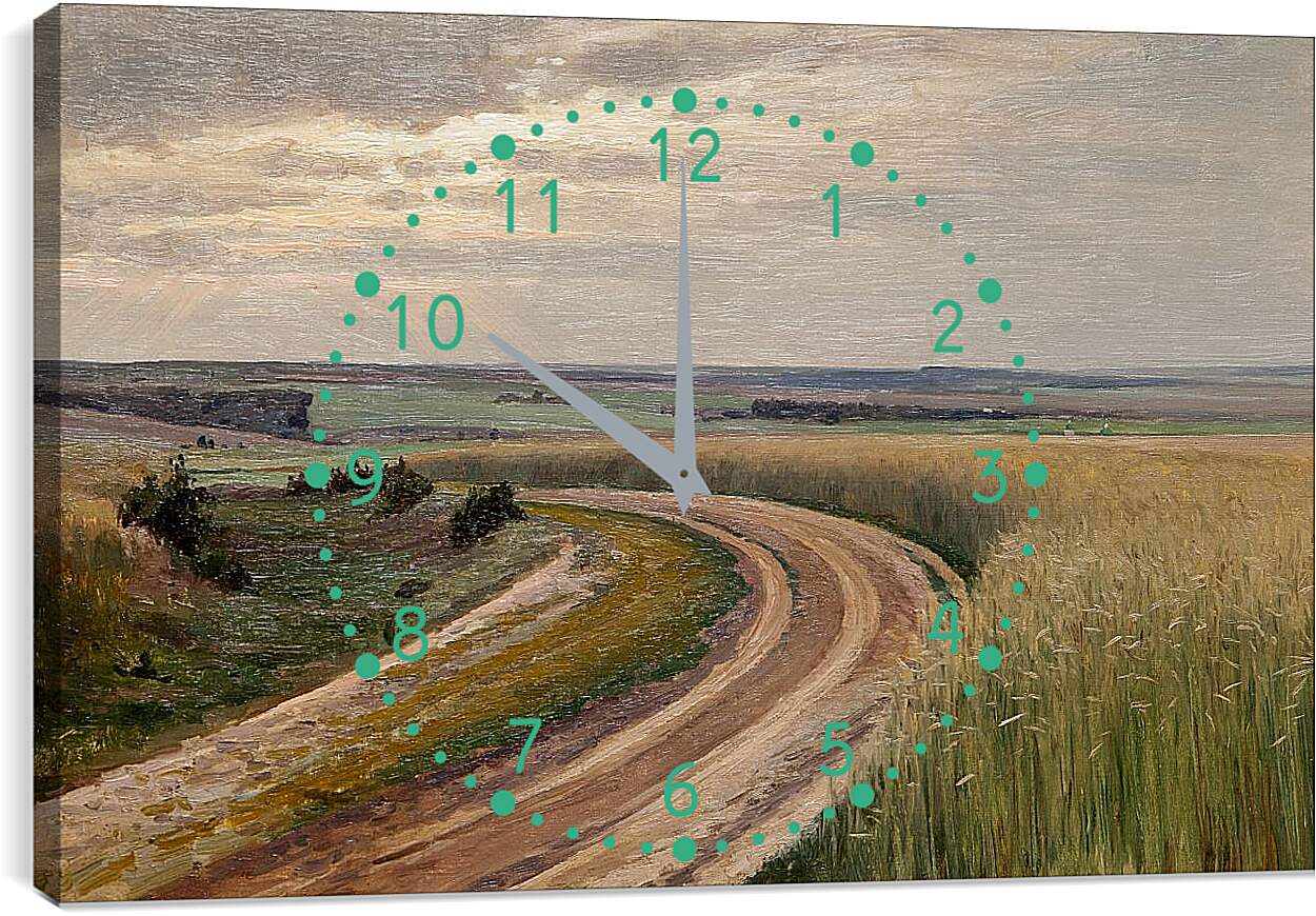 Часы картина - Летний пейзаж. Иосиф Евстафиевич Крачковский