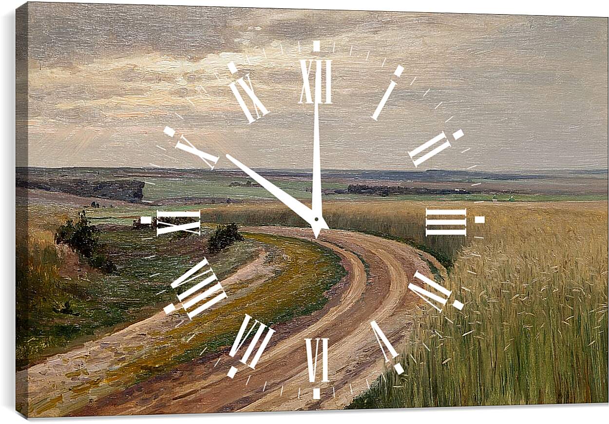 Часы картина - Летний пейзаж. Иосиф Евстафиевич Крачковский