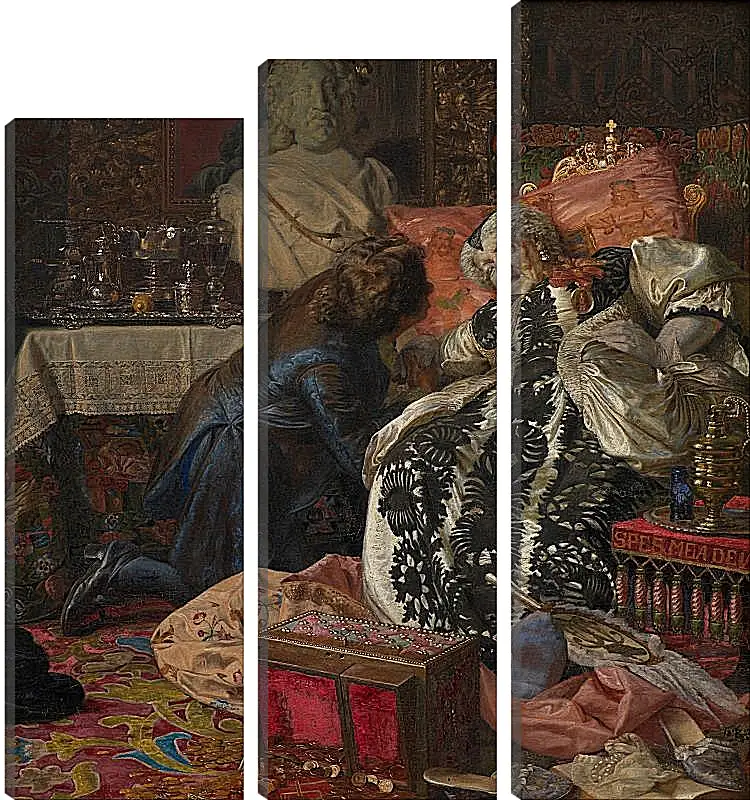 Модульная картина - Death of Queen Sophie Amalie. Педер Хенрик Кристиан Сартман