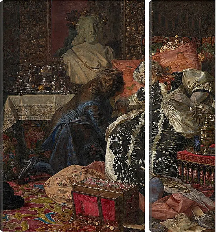 Модульная картина - Death of Queen Sophie Amalie. Педер Хенрик Кристиан Сартман