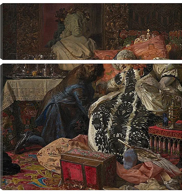 Модульная картина - Death of Queen Sophie Amalie. Педер Хенрик Кристиан Сартман
