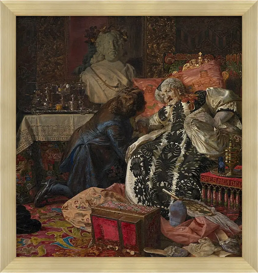 Картина в раме - Death of Queen Sophie Amalie. Педер Хенрик Кристиан Сартман