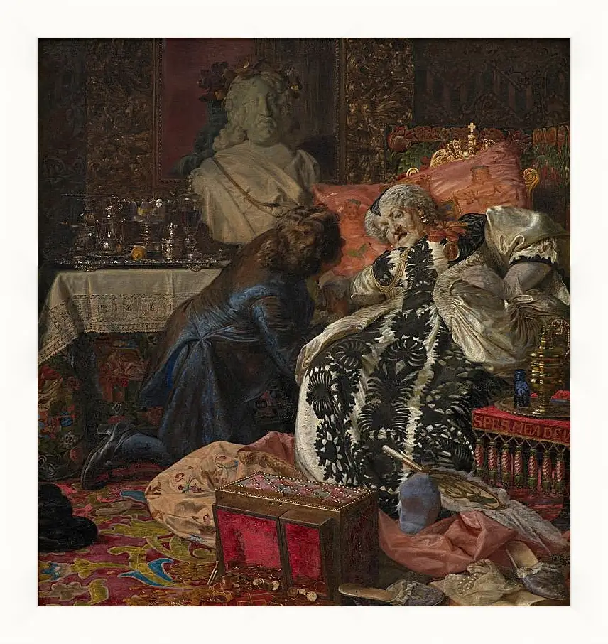 Картина в раме - Death of Queen Sophie Amalie. Педер Хенрик Кристиан Сартман