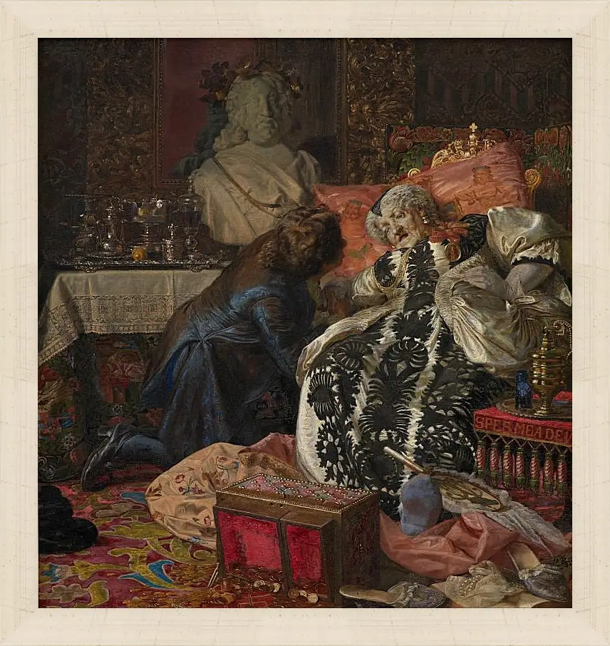 Картина в раме - Death of Queen Sophie Amalie. Педер Хенрик Кристиан Сартман