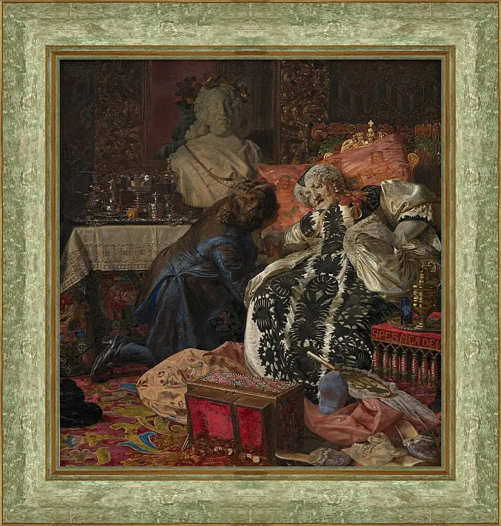 Картина в раме - Death of Queen Sophie Amalie. Педер Хенрик Кристиан Сартман