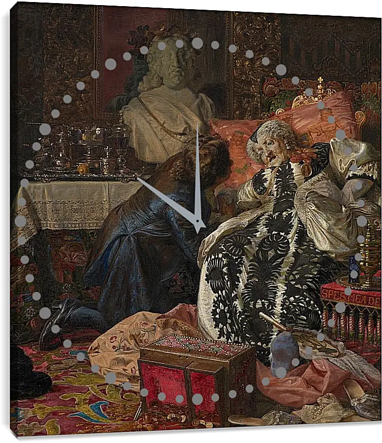 Часы картина - Death of Queen Sophie Amalie. Педер Хенрик Кристиан Сартман