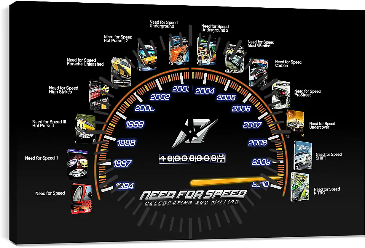 Часы картина - Need For Speed
