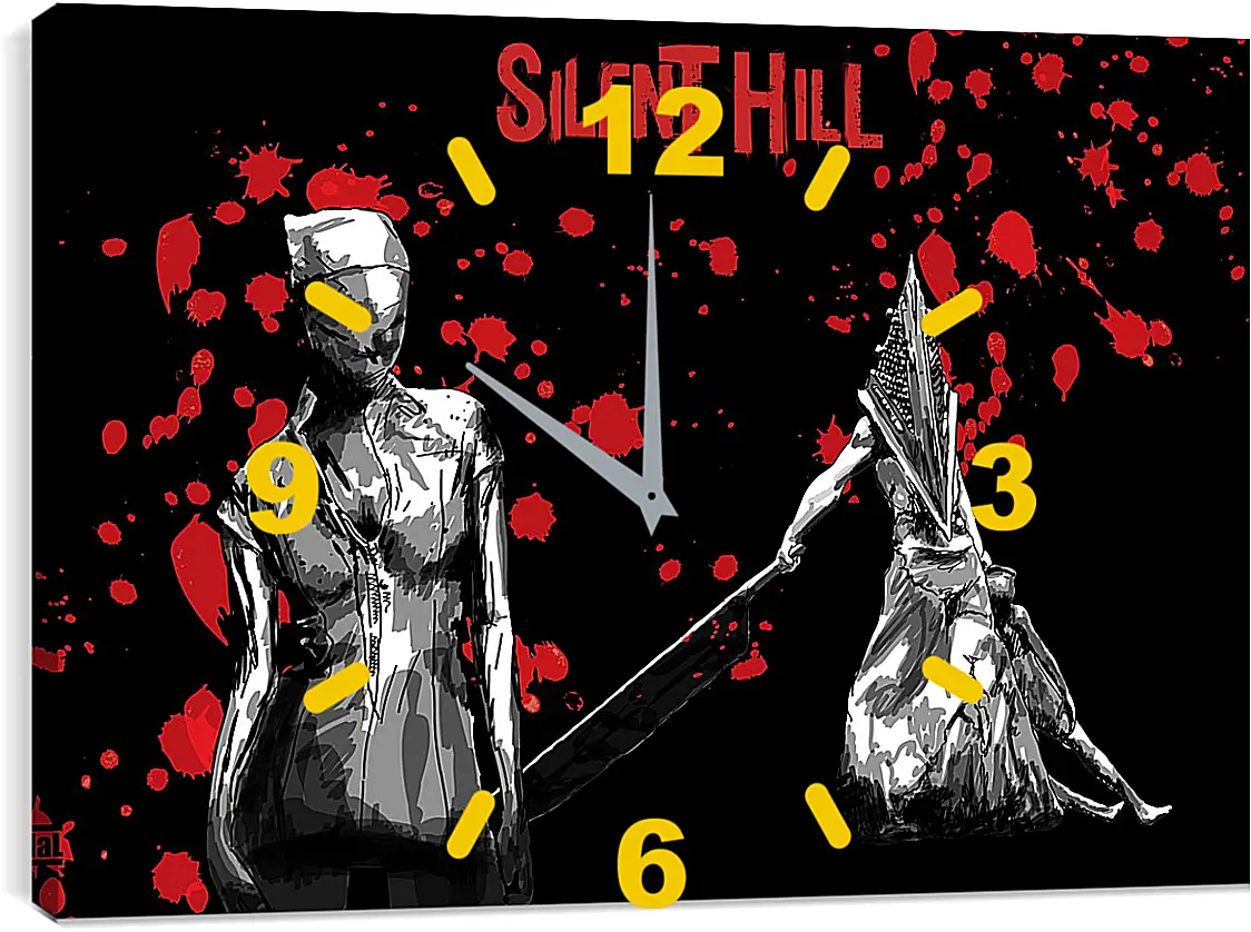 Часы картина - Silent Hill
