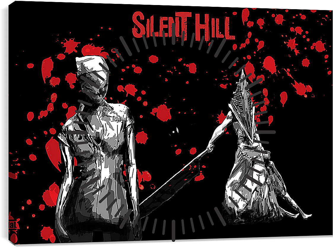 Часы картина - Silent Hill
