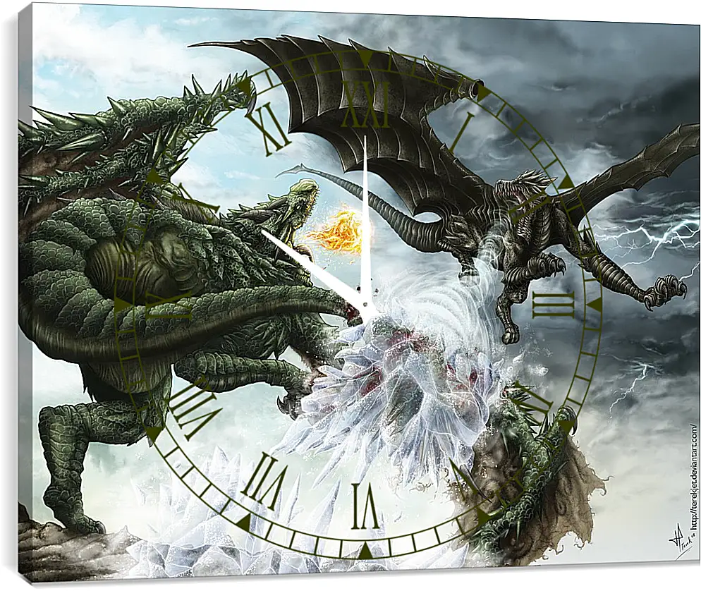 Часы картина - Monster Hunter
