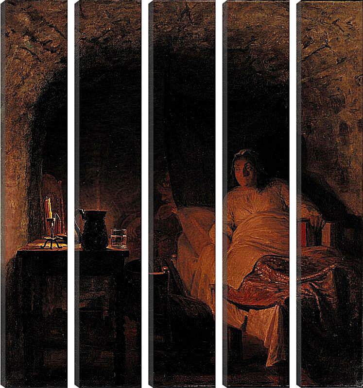 Модульная картина - Leonora Christina in prison. Педер Хенрик Кристиан Сартман