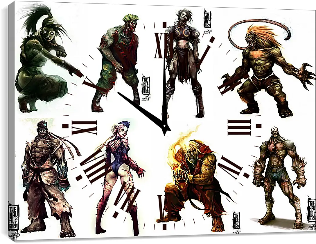 Часы картина - Street Fighter
