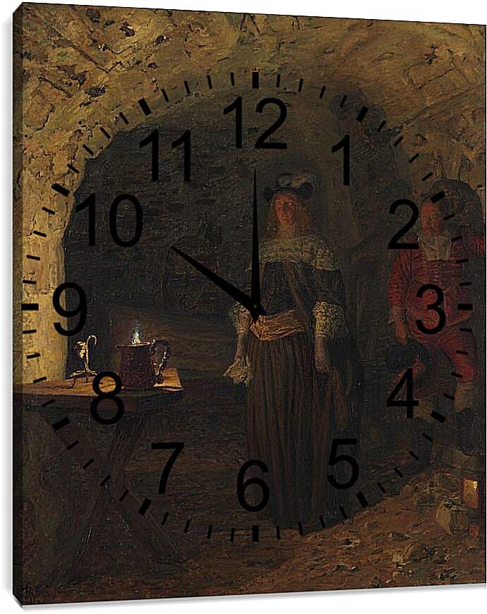 Часы картина - Painting. Педер Хенрик Кристиан Сартман