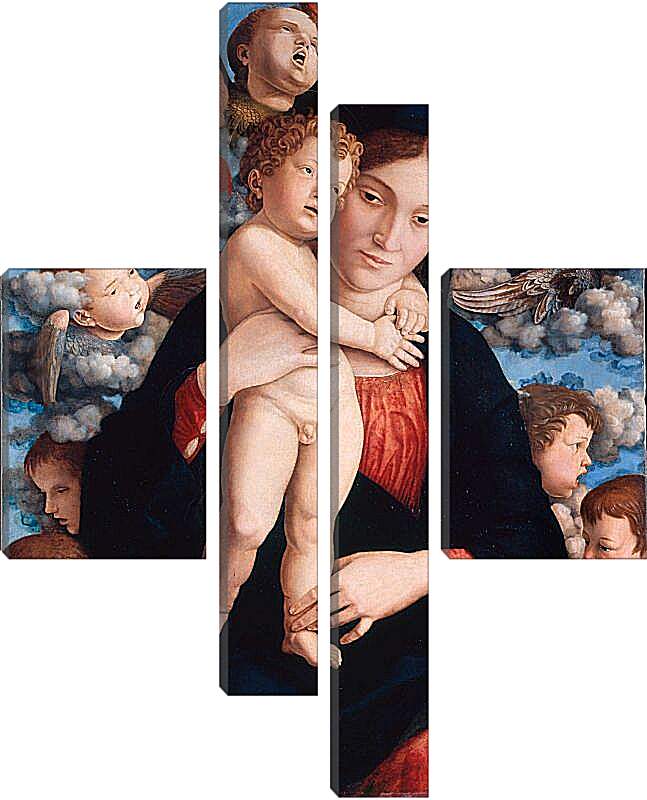 Модульная картина - Мадонна с херувимами. Андреа Мантенья