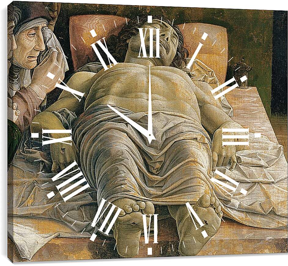 Часы картина - Мёртвый Христос. Андреа Мантенья
