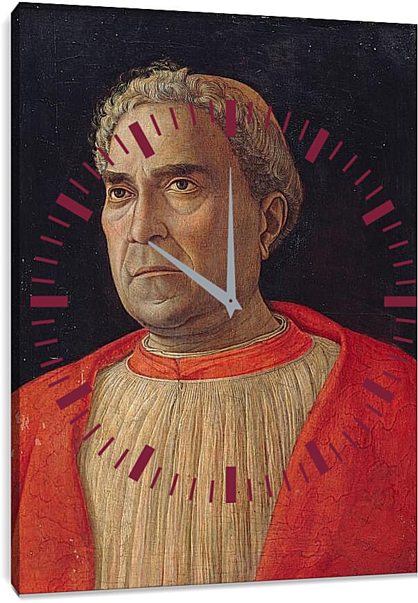 Часы картина - Портрет кардинала Людовика Тревизана. Андреа Мантенья