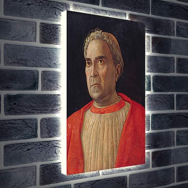 Лайтбокс световая панель - Портрет кардинала Людовика Тревизана. Андреа Мантенья